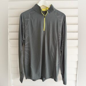 Under Armour Gray and Yellow HeatGear Top